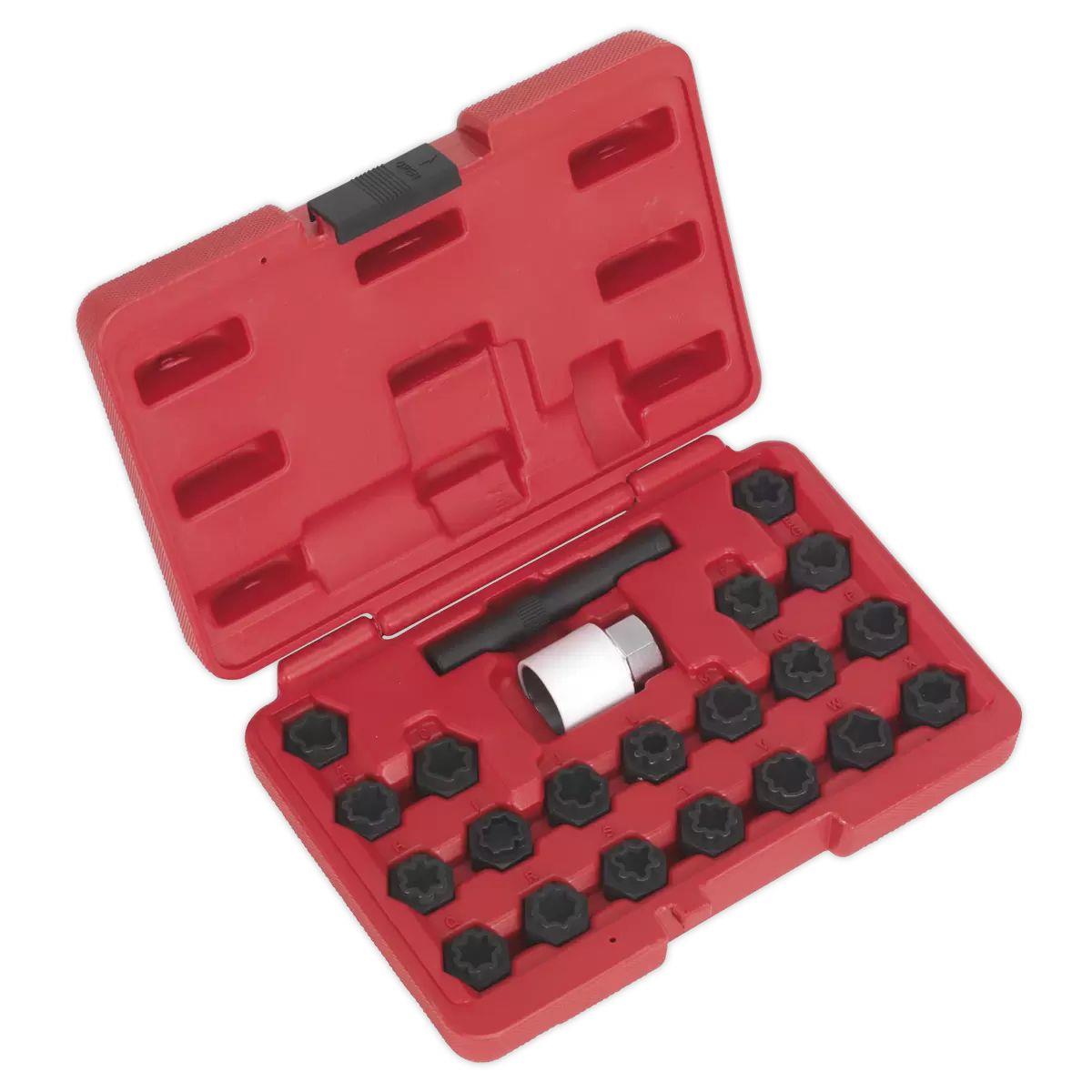 Sealey SX206 Locking Wheel Nut Key Set for Audi 22pc