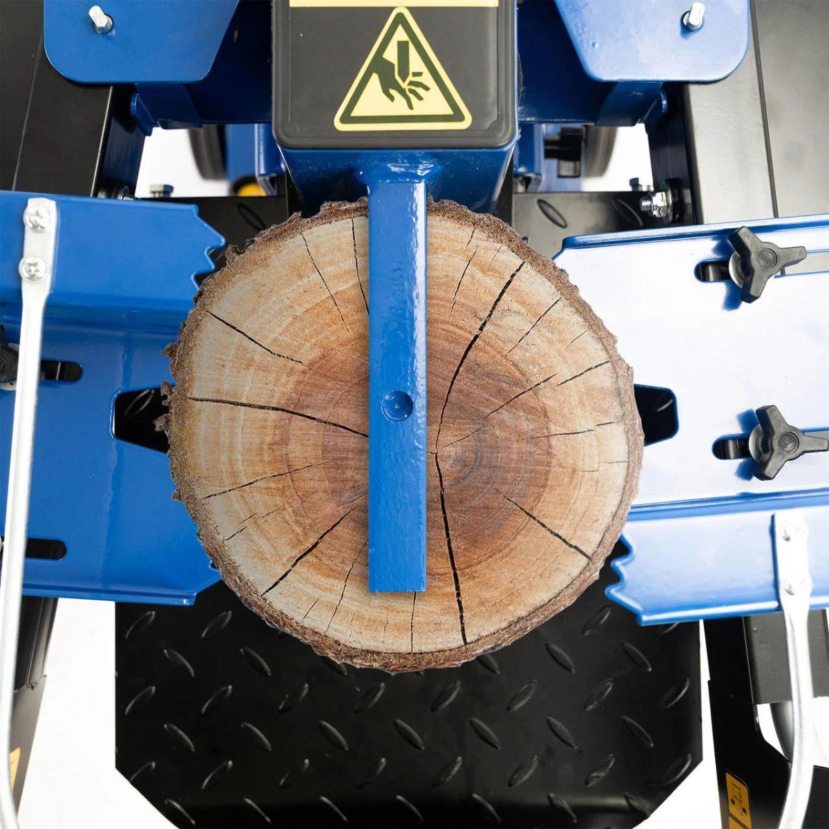Hyundai HYLS8000VE 8 Tonne Vertical Electric Log Splitter with Hydraulic Ram, Dual Handle Control 550mm Length
