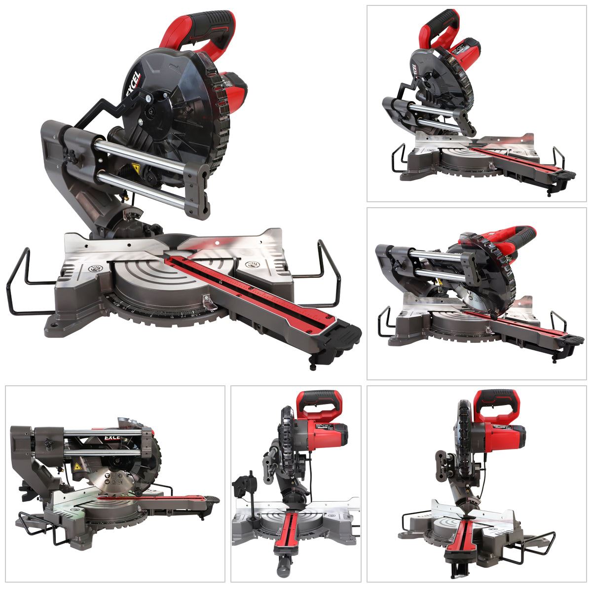 Excel 216mm Mitre Saw Large Base with Laser 240V 1500W Extra 1 x 24T Blade