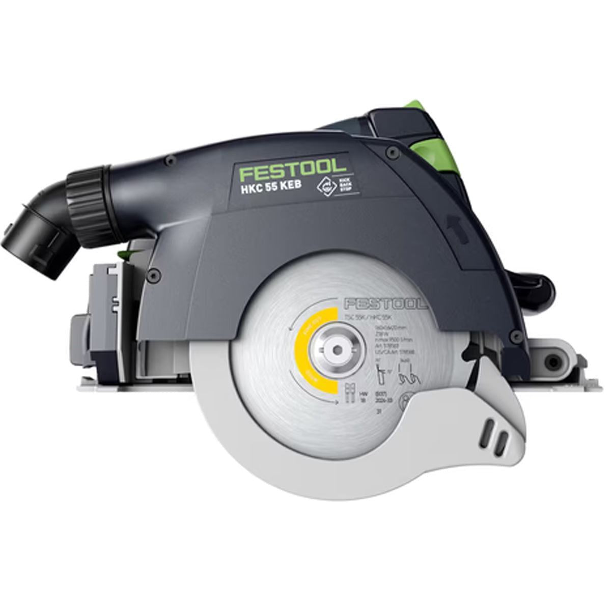 Festool HKC 55 KEB-Basic 18V Brushless Circular Saw with 1 x 8.0Ah Battery Charger & Case