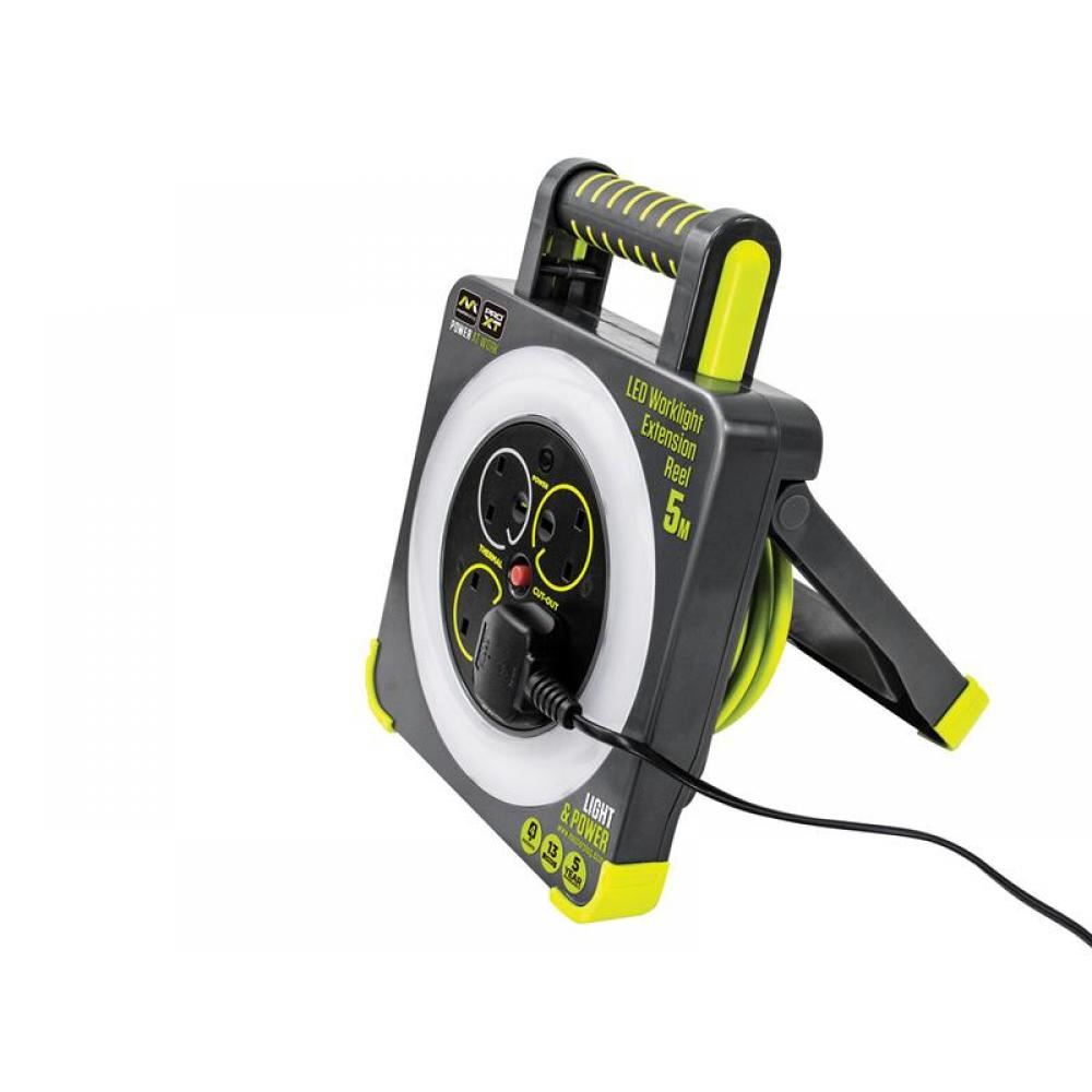 Masterplug Work Light Cable Reel 13A 4-Socket 5M 240V WLU05134SL-PX