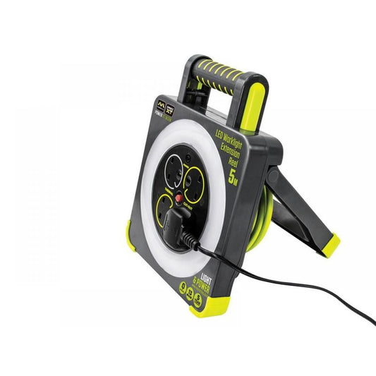 Masterplug Work Light Cable Reel 13A 4-Socket 5M 240V WLU05134SL-PX