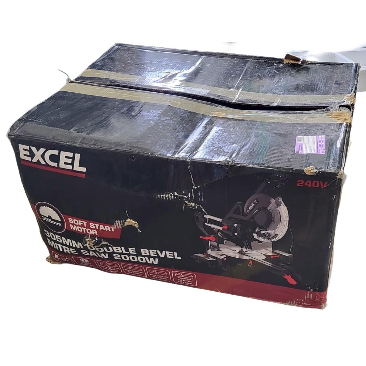 Excel 305mm Sliding Mitre Saw with LED Light & 48T Blade 240V/2000W Item Condition Box Opened Never Used