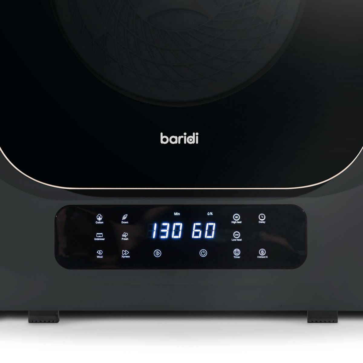 Sealey DH229 Baridi Tabletop Tumble Dryer with Digital Controls 2.5kg Capacity Black