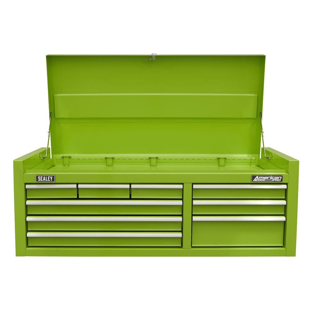 Sealey AP4109HV 9 Drawer Top chest with Ball Bearing Slides Green