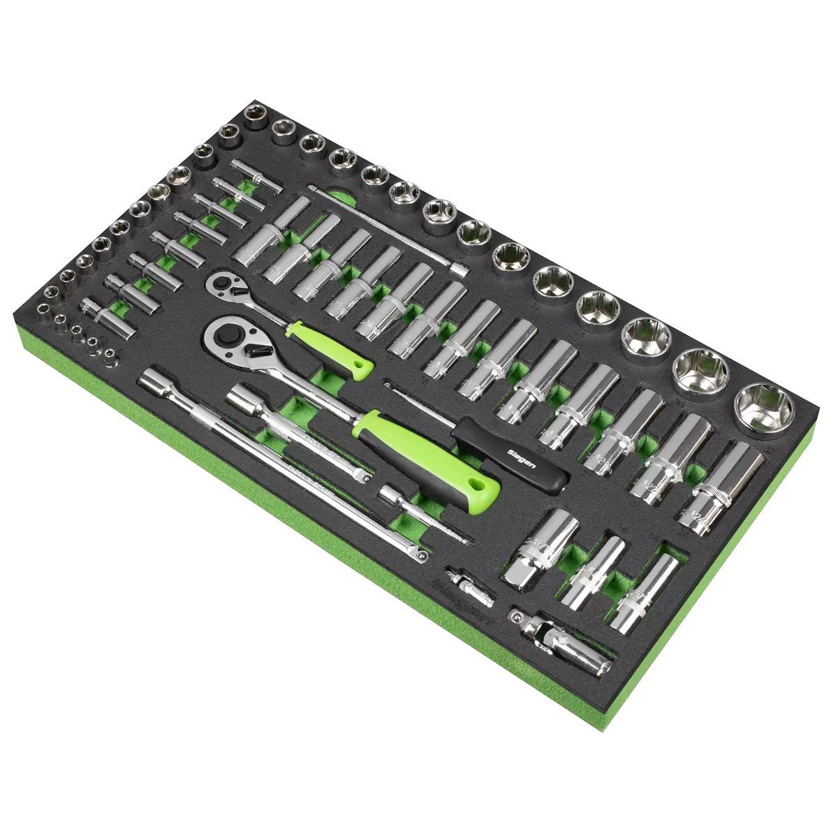 Sealey S01271 Siegen Socket Set with Tool Tray 1/4