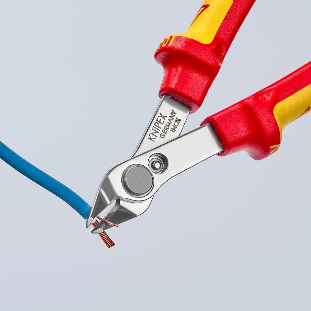 Knipex 125mm VDE Insulated Electronic Super Knips with Multi-Component Grips 78 06 125 SB
