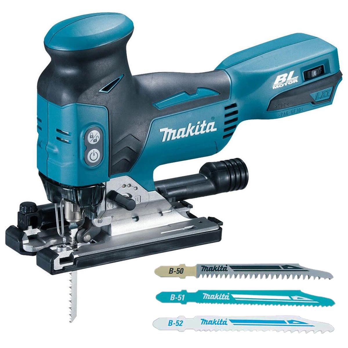 Makita DJV181Z 18V Brushless Barrel Handle Jigsaw With Blades Pack of 3