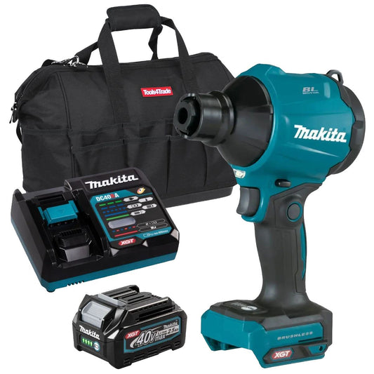 Makita AS001GZ 40V Brushless Dust Blower With 1 x 2.5Ah Battery, Charger & Bag