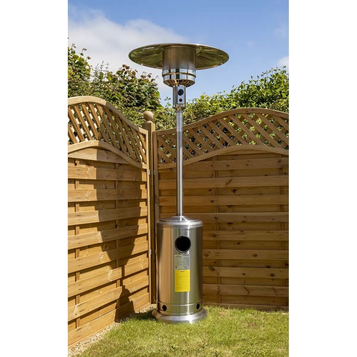 Sealey DG2 Dellonda Commercial & Domestic Outdoor Garden Gas Patio Heater Stainless Steel 13kW