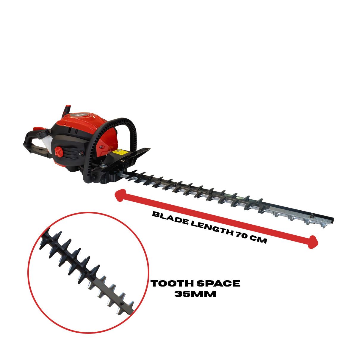 Excel 600mm 25cc Petrol Hedge Trimmer with Engine Oil