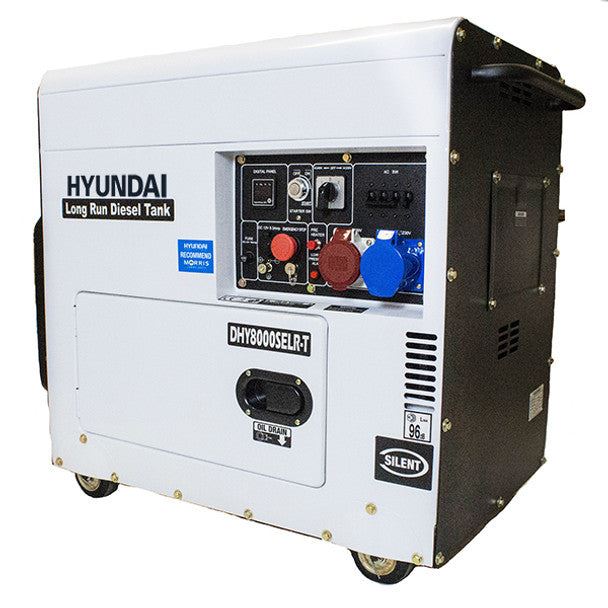 Hyundai DHY8000SELR-T Diesel Generator, Multi-phase 230V/400V, Three Phase / Single Phase 5.8kW/7.5kVA