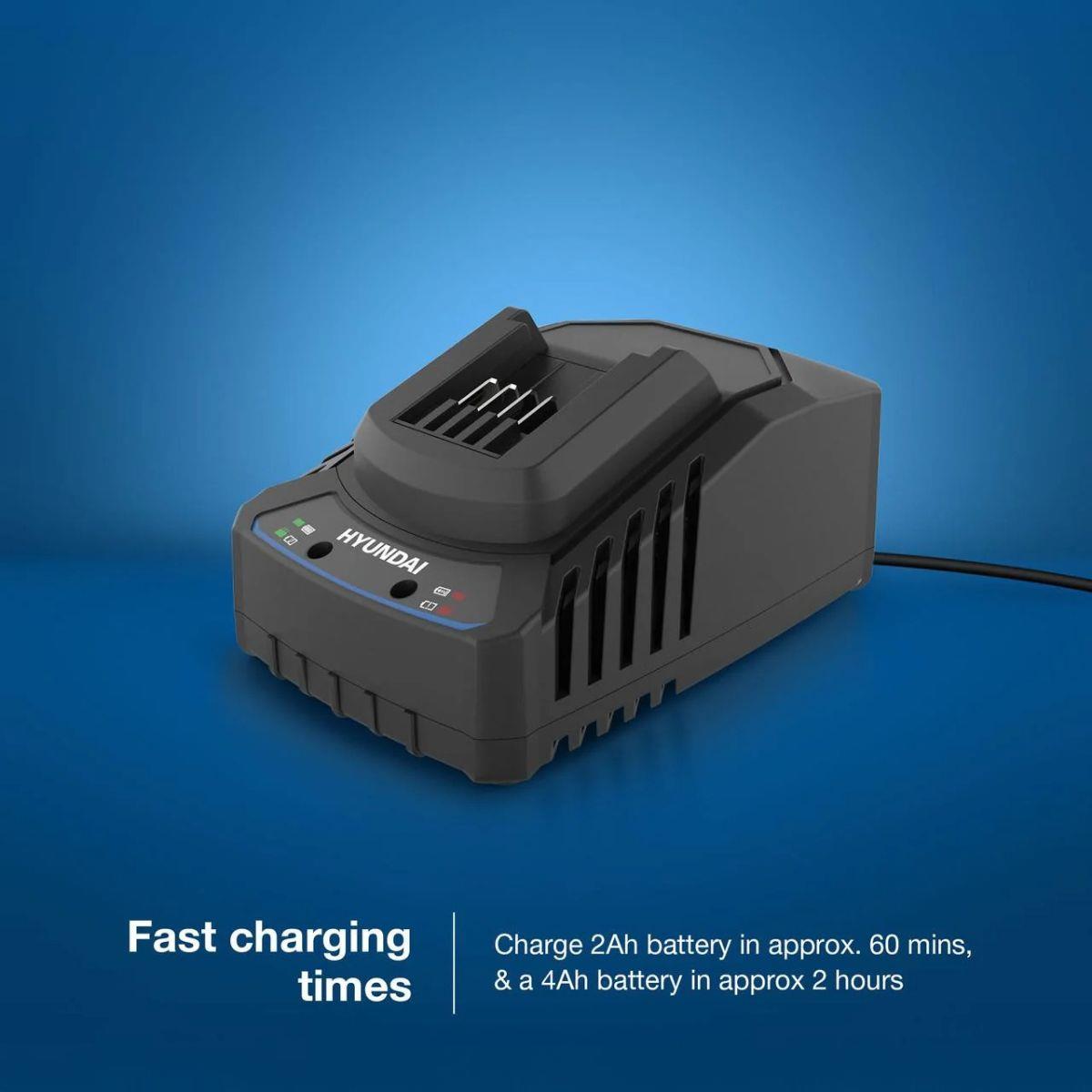 Hyundai S01-T2B 20V Cordless 65Nm Hammer Drill and 230Nm Impact Driver Brushless Kit With 2 x 2.0Ah Li-ion Batteries and 2A Charger