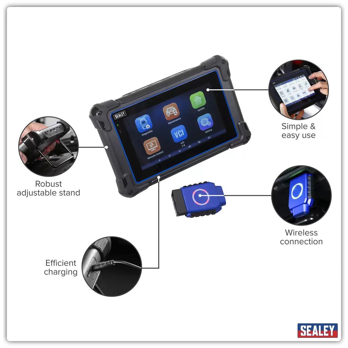 Sealey SDS1G Diagnostic Tablet & Trolley Green