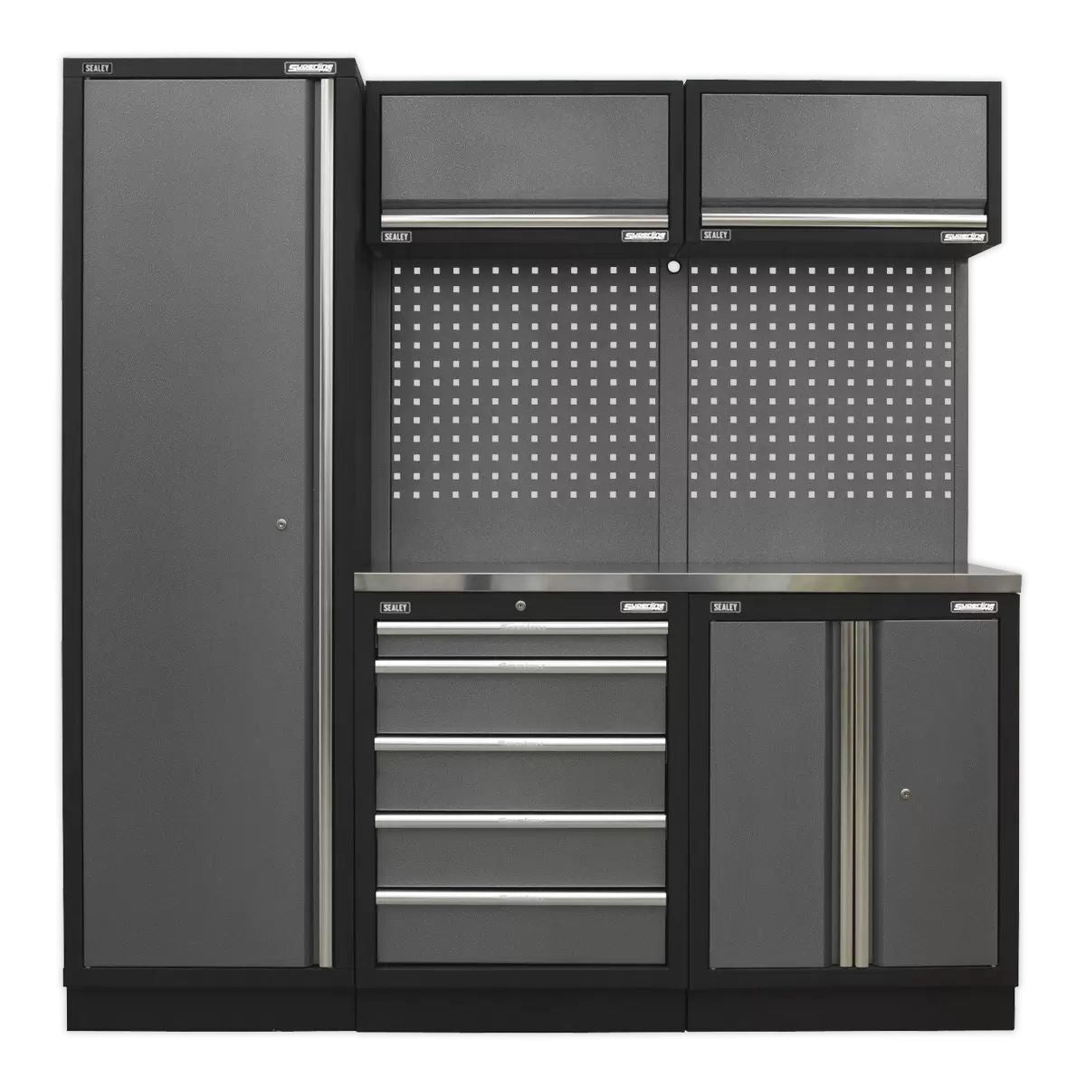 Sealey APMSSTACK02SS 2.0m Modular Storage System Combo Stainless Steel Worktop