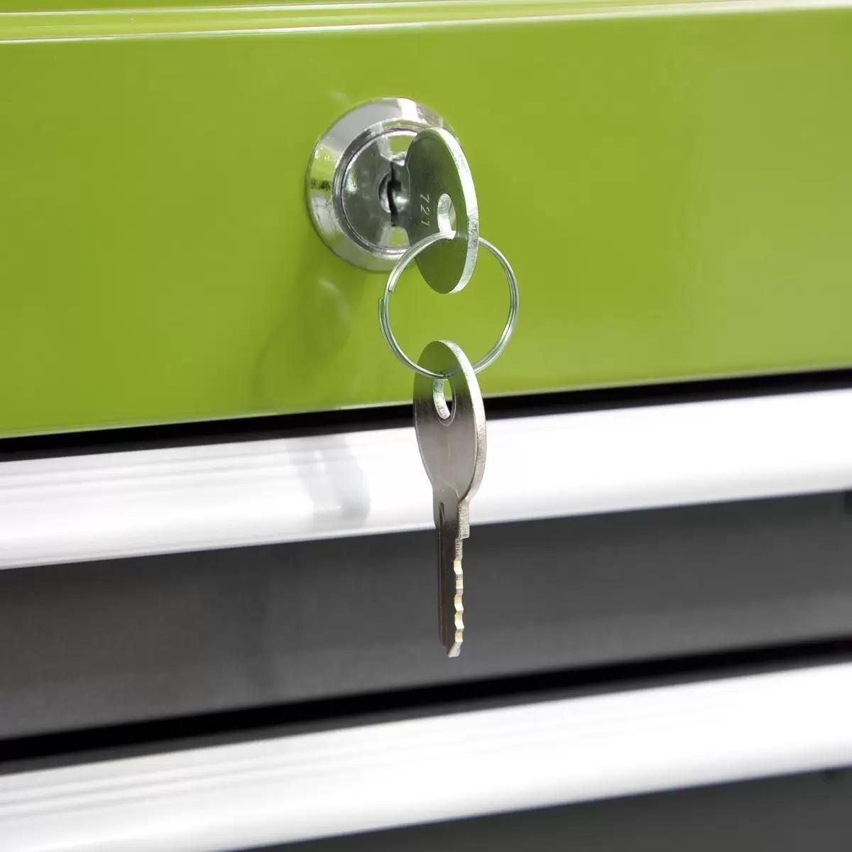 Sealey AP2200BBHVSTACK Topchest Mid-Box & Rollcab 9 Drawer Stack Green