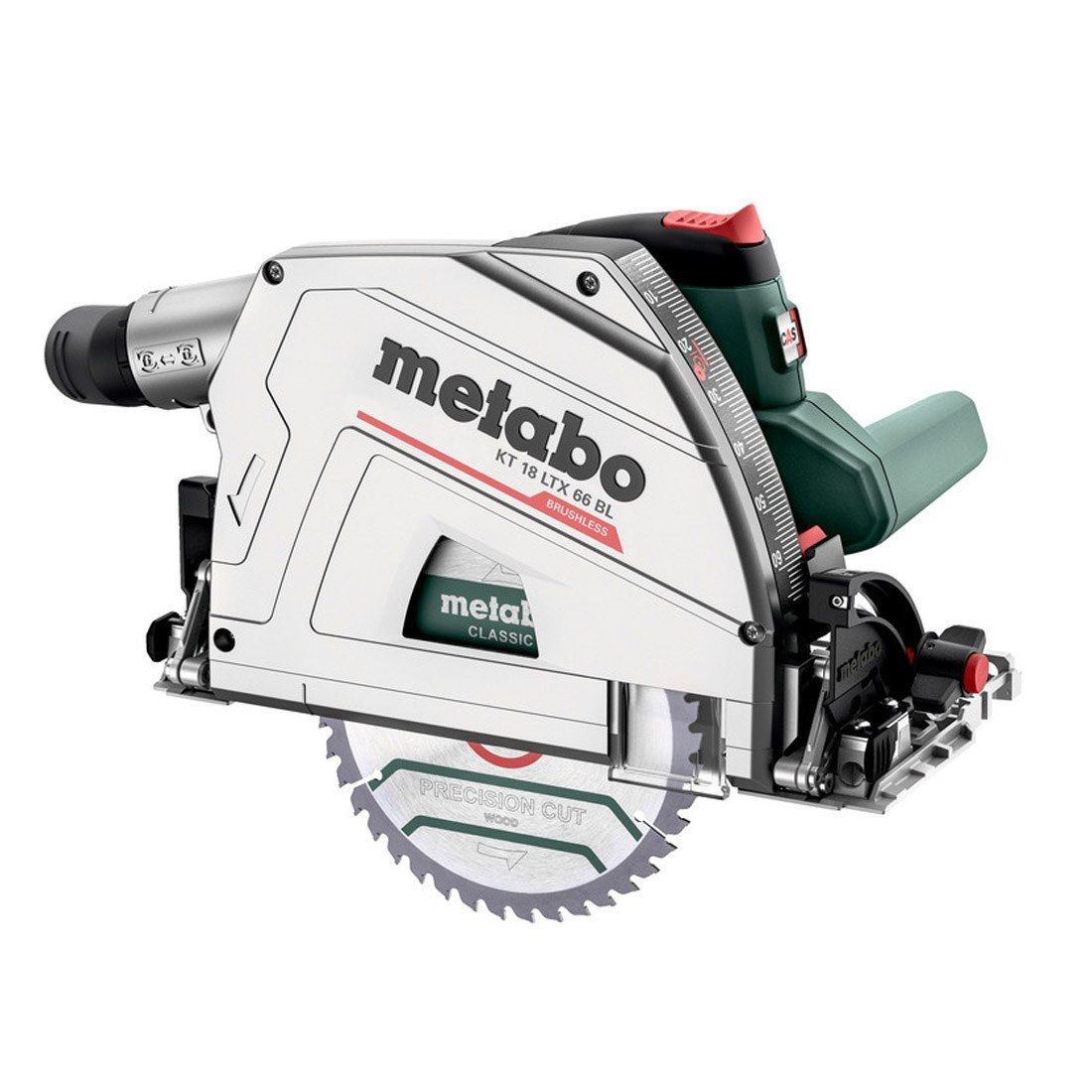 Metabo KT 18 LTX 66 BL 18V Brushless Plunge Saw with 1600mm Guide Rail Kit
