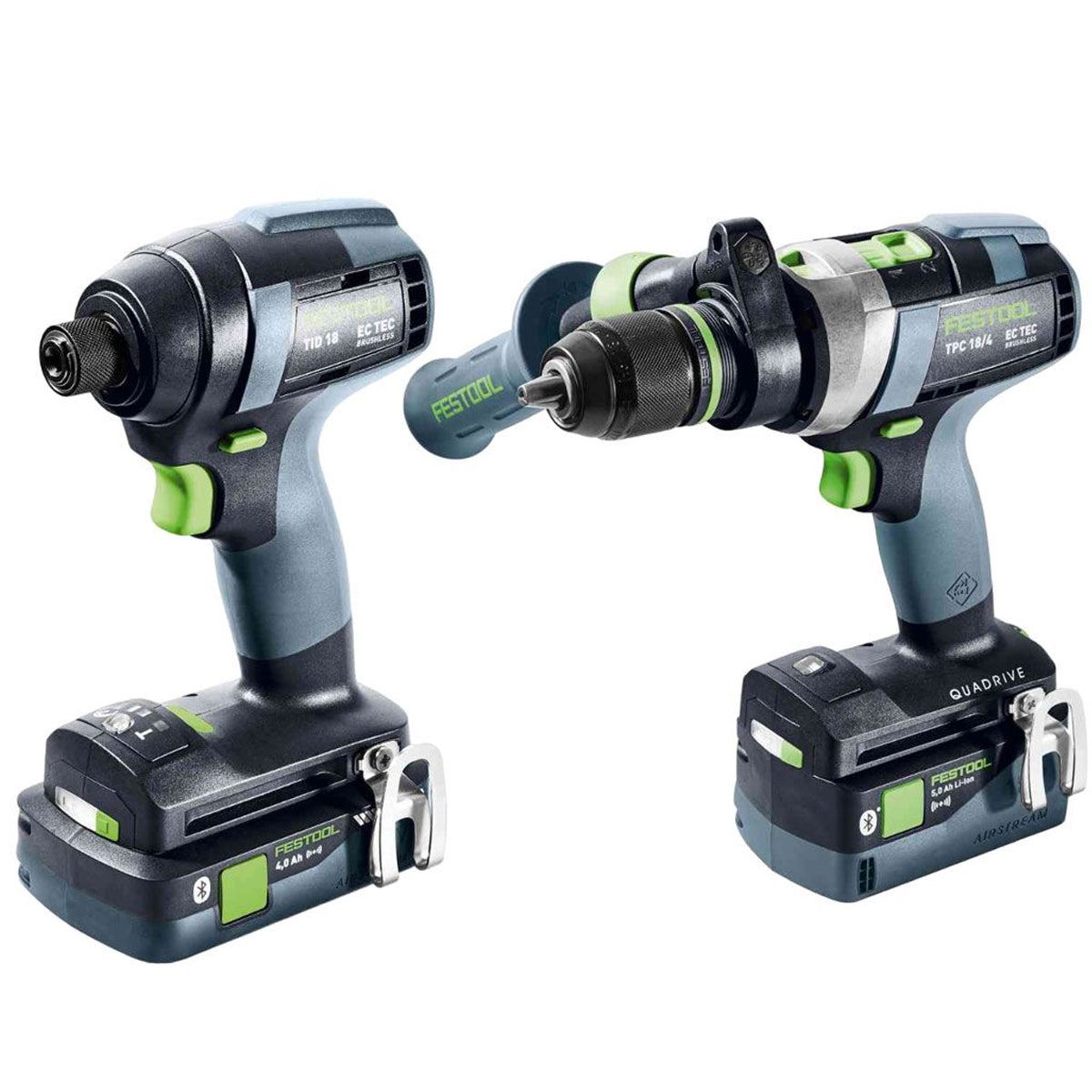 Festool TID 18 5,0/4,0-Set TPC 18/4 18V Brushless Percussion Drill & Impact Driver With 1 x 5.0Ah/4.0Ah Battery, Charger 577655