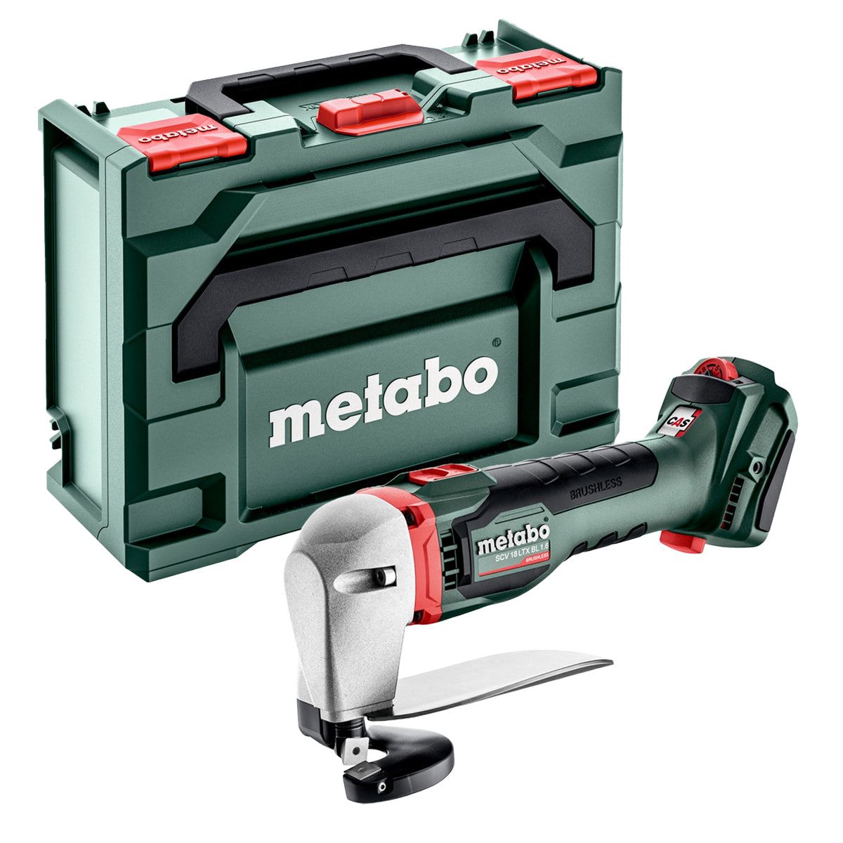 Metabo SCV 18 LTX BL 1.6 18V Brushless Metal Shear with 1 x 4.0Ah Battery Charger & Metabox