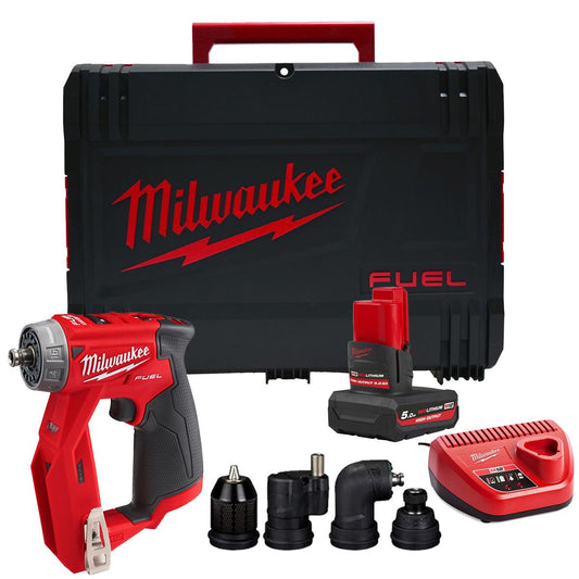 Milwaukee M12FDDXKIT-0X 12V Brushless 4-in-1 Drill Driver with 1 x 5.0Ah Battery Charger & Case