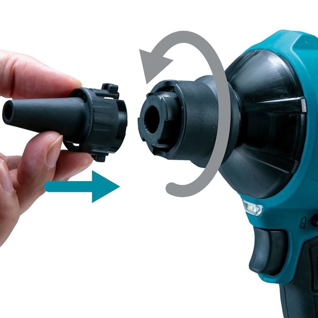 Makita DAS180Z 18V LXT Brushless Dust Blower With 1 x 5.0Ah Battery & Charger