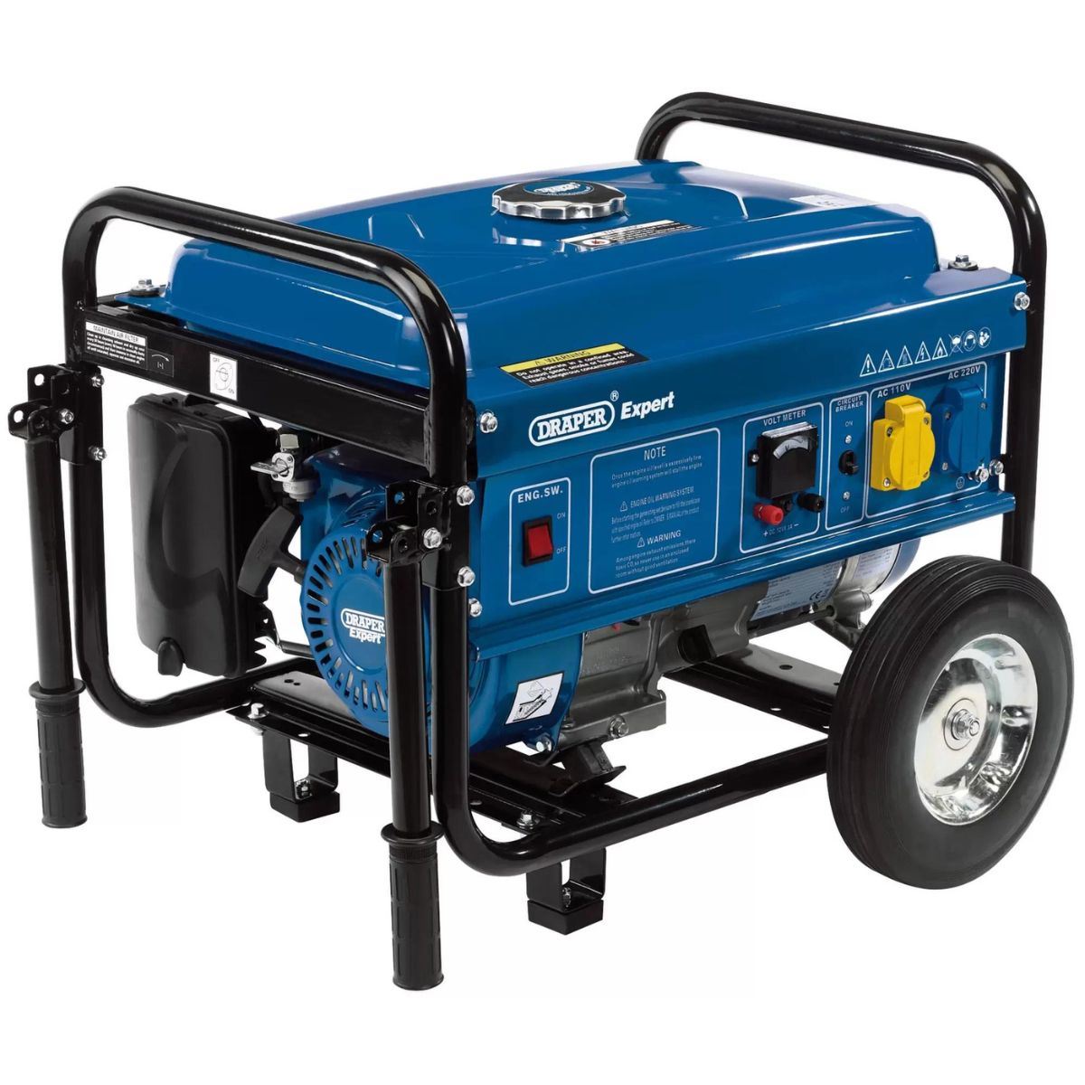 Draper Expert PG253W Petrol Generator with Wheels 230V/2000W 16066