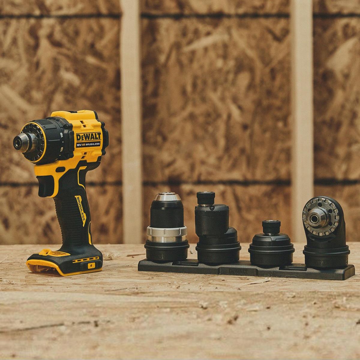Dewalt DCD803NT-XJ 18V XR Brushless Multi-Head Drill Driver Body Only with Interchangeable Heads & Case