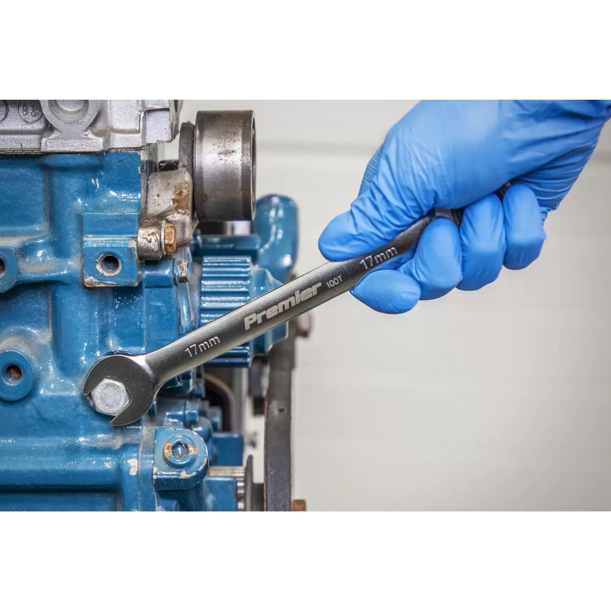 Sealey AK63949 Combination Ratchet Spanner Set 12pc Metric