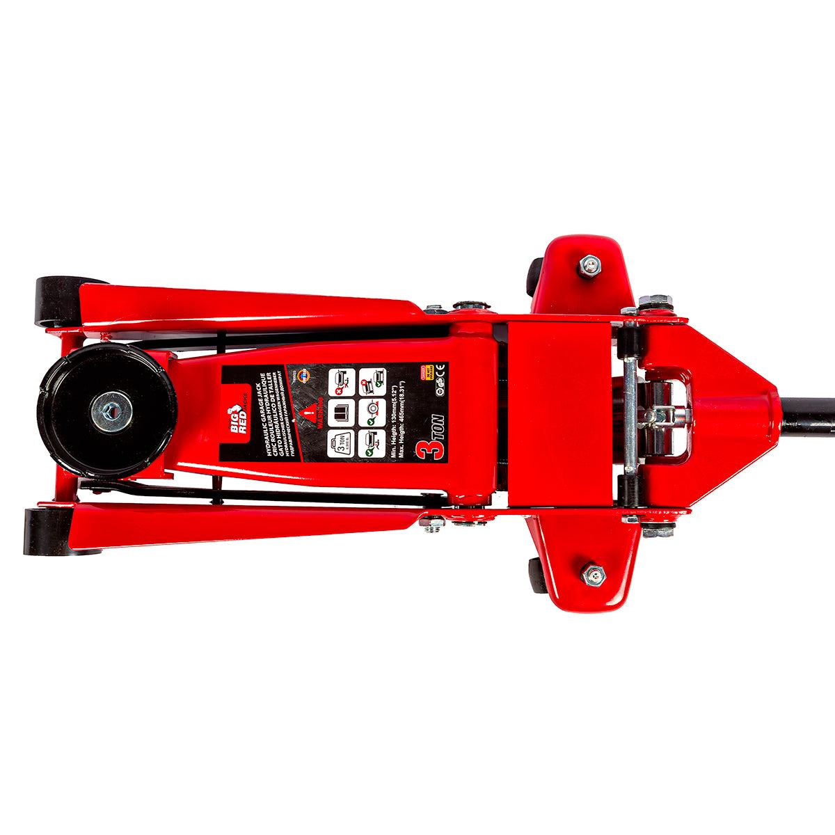 Big Red Torin 3-Ton Hydraulic Jack with Dual Pump Lifting Range 130-465 mm