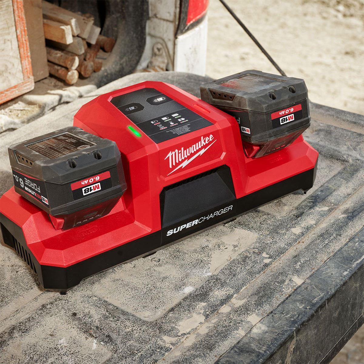 Milwaukee M18FNRG-122 18V M18 Forge 2 x 12.0Ah Batteries & Dual Bay Super Charger Pack 4933498615