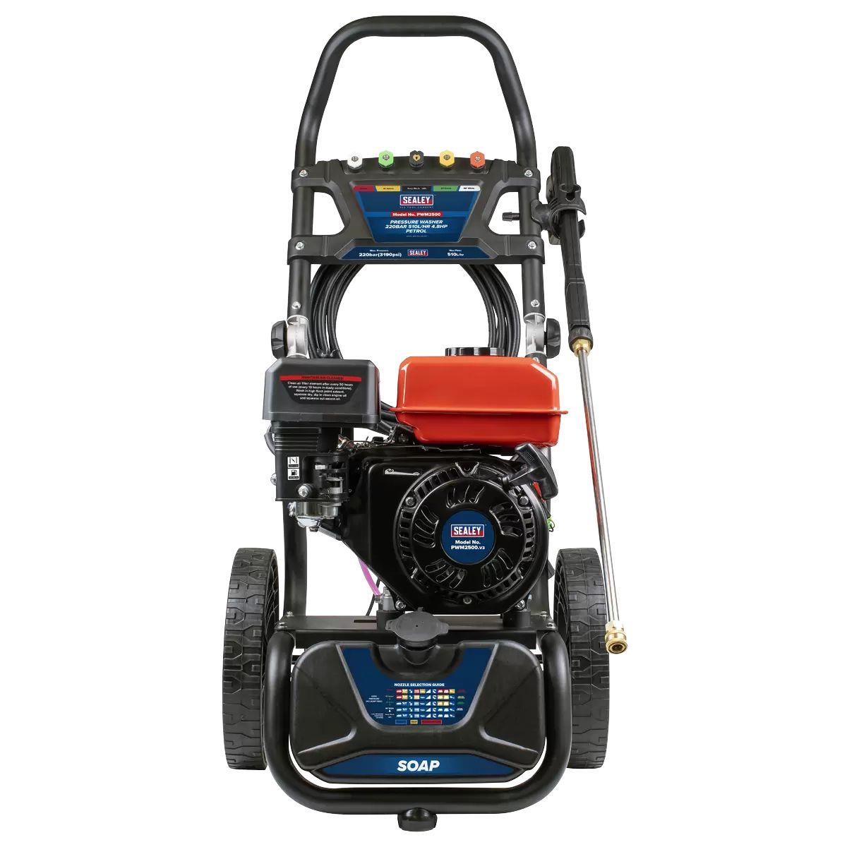 Sealey PWM2500 Petrol Pressure Washer 220bar 540L/hr 6.5hp