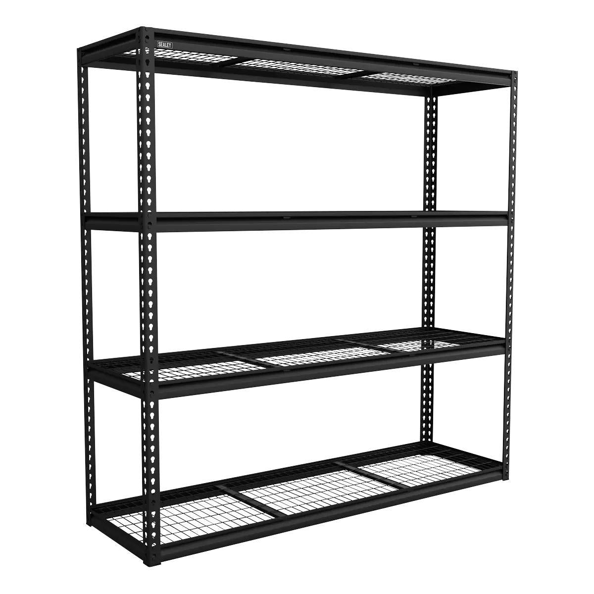 Sealey APMR1 Heavy-Duty Modular Racking Unit with 4 Mesh Shelves 300kg Capacity Per Level