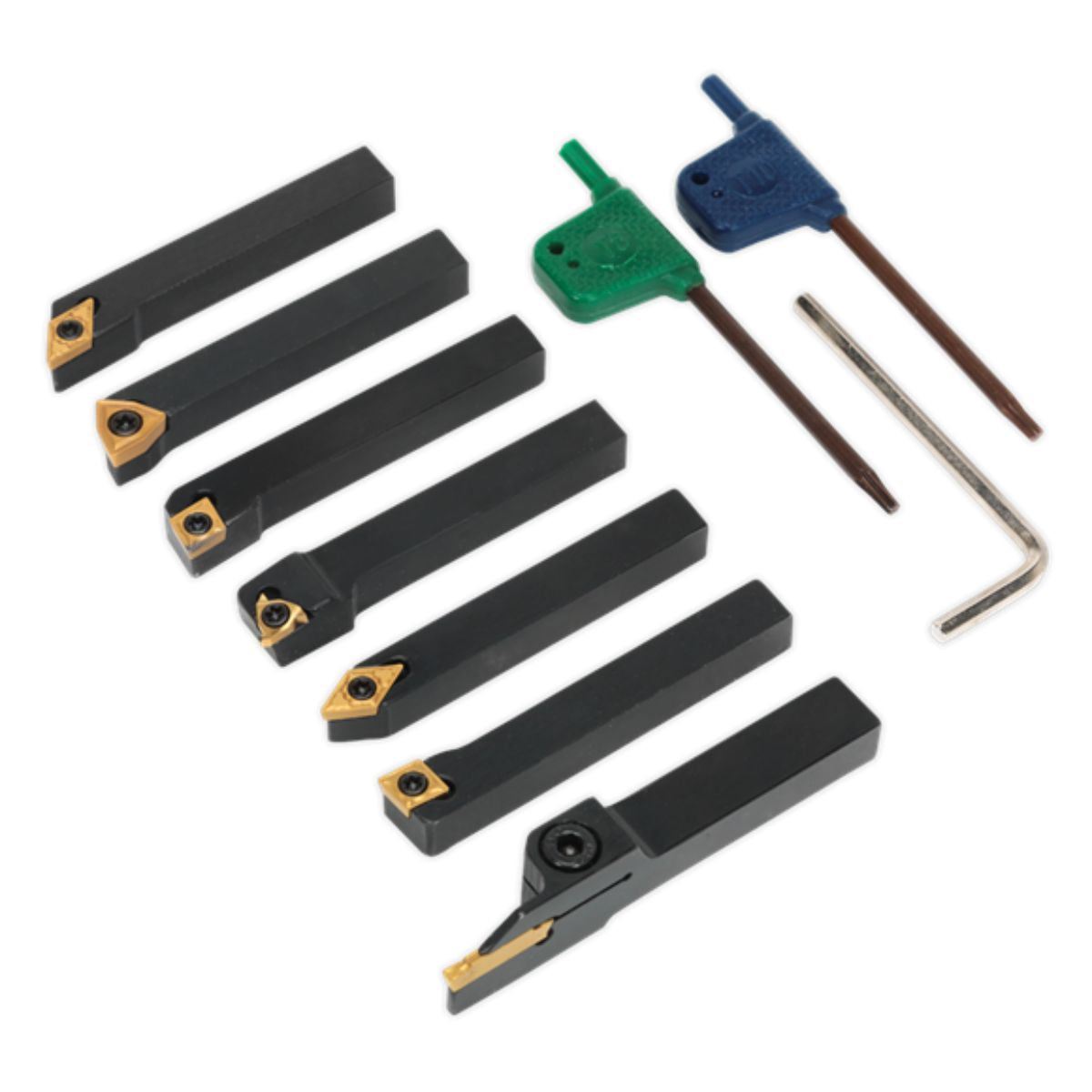 Sealey SM3025CS6 10mm Indexable Lathe Turning Tool 7pc Set