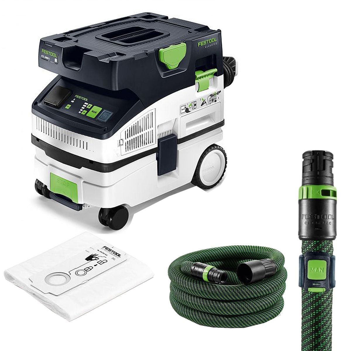 Festool CTL MINI I 230V GB Mobile Dust Extractor CLEANTEC - 578315 With Bluetooth Remote Control 578499