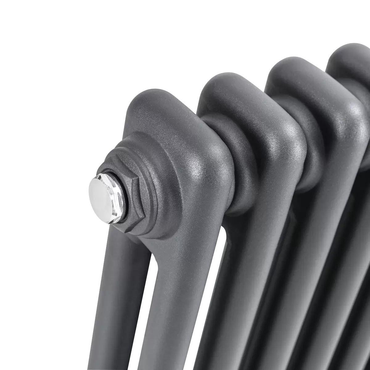 Sealey DH357 Baridi Horizontal Traditional 2 Column Radiator 600 x 607mm Anthracite
