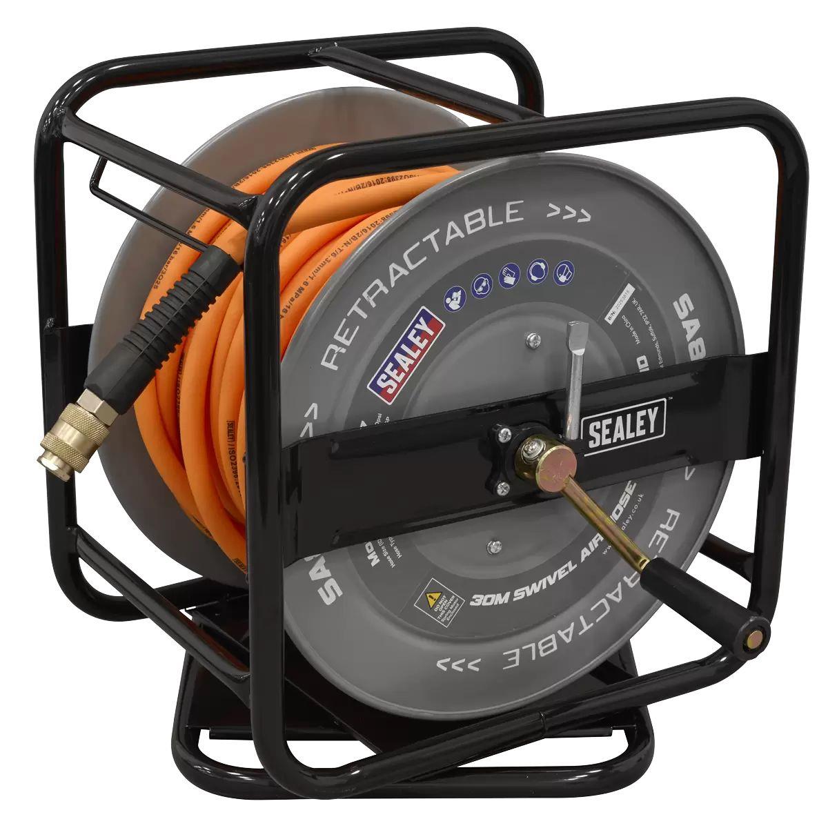 Sealey SA827 30m Swivel Air Hose Reel 6mm ID