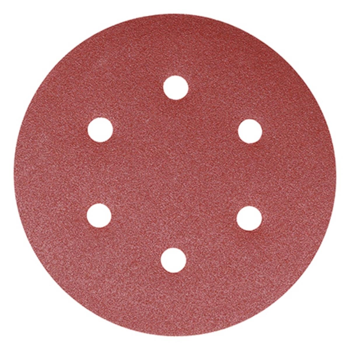 Timco 150mm Hook & Loop Random Orbital Sanding Discs 120 Grit Pack of 5 - 231144