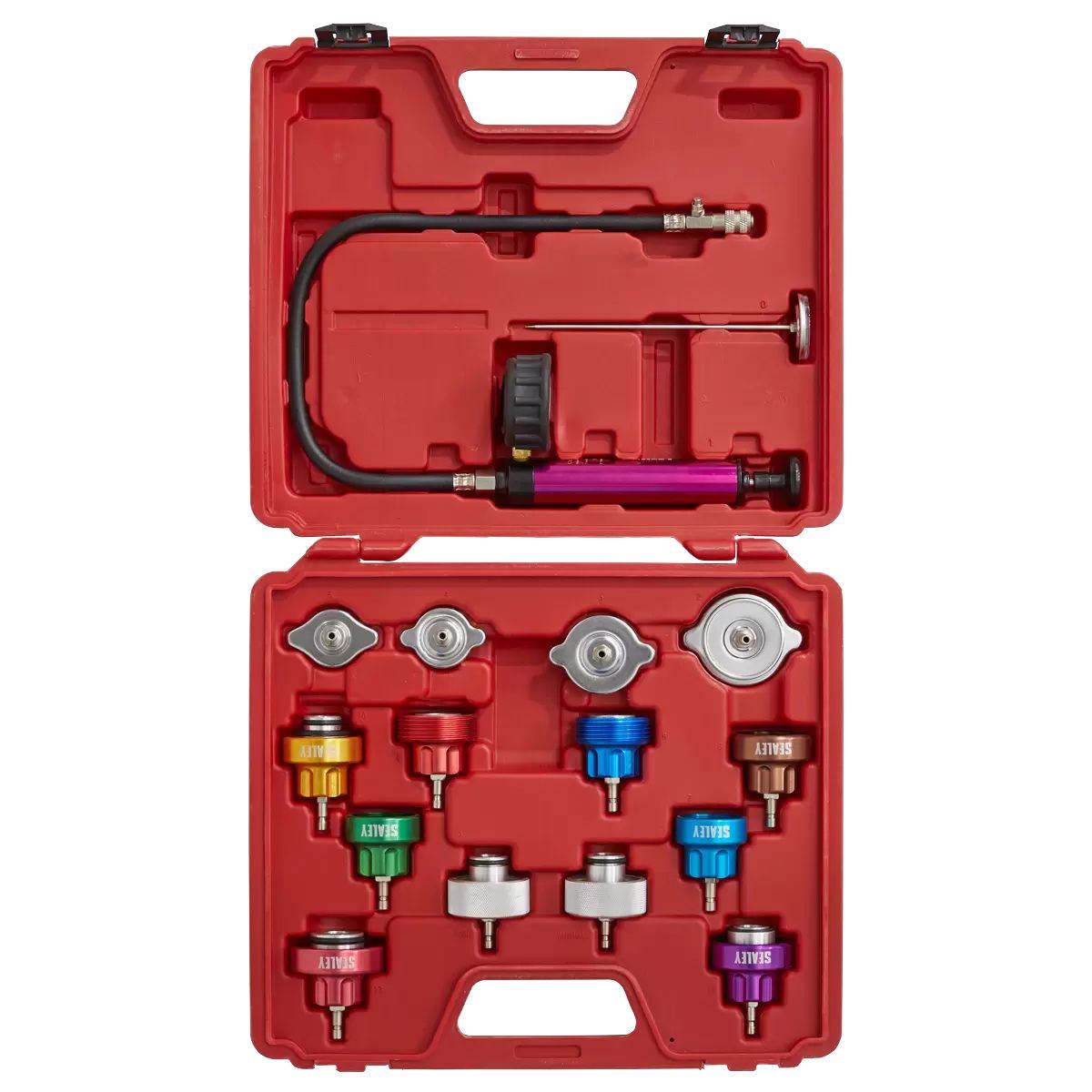 Sealey VS006 Cooling System Pressure Test Kit 16 Piece
