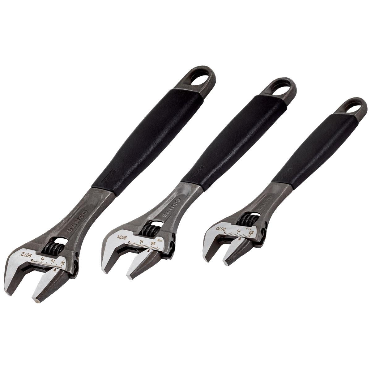 Bahco 90 Series Adjustable Wrench Set 3 Piece BAHADJ390