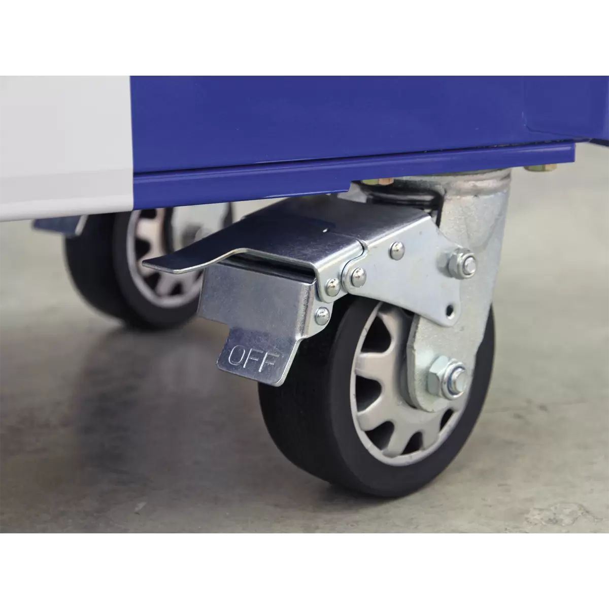 Sealey AP41COMBOBWS 10 Drawer Retro Style Wide Topchest & Rollcab Combination Blue/White Stripes