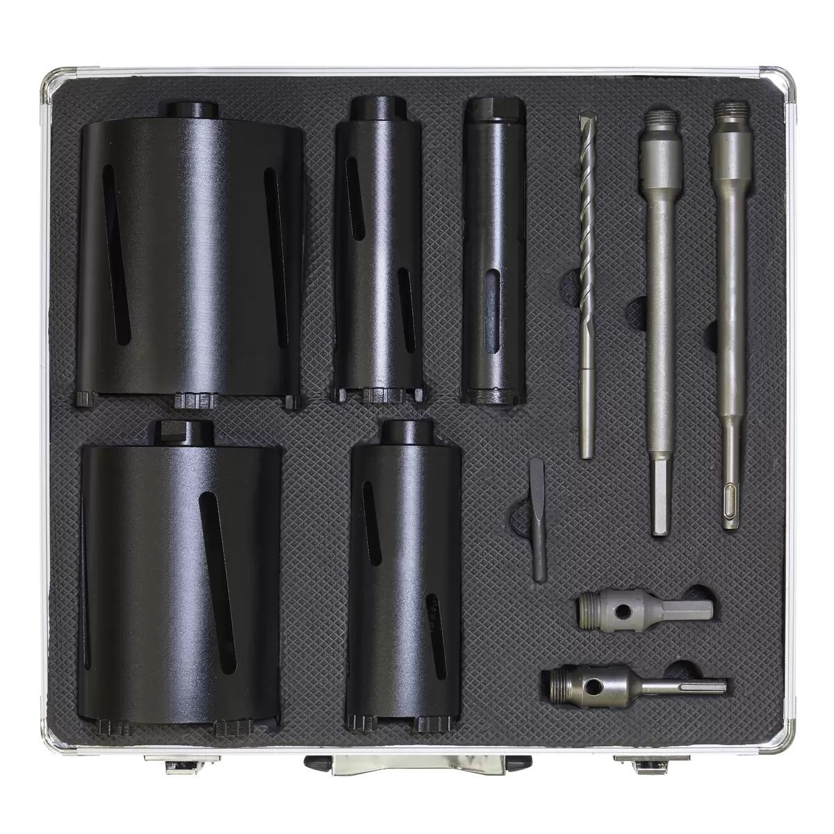 Sealey WDCKIT5 Diamond 5 Core Kit (38, 52, 65, 117, 127mm Cores with Adaptors)