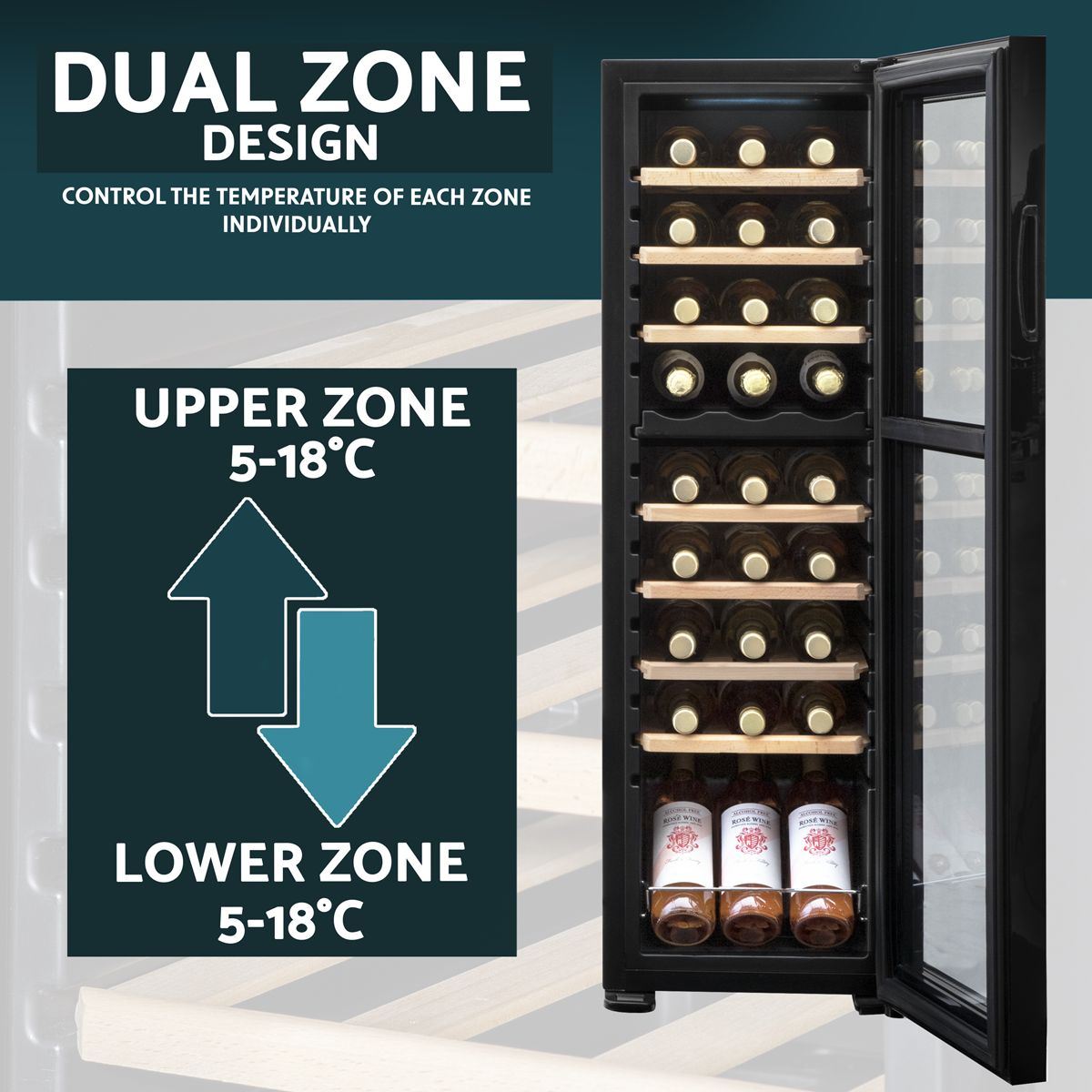 Sealey DH90 Baridi 27 Bottle Dual Zone Fridge & Cooler