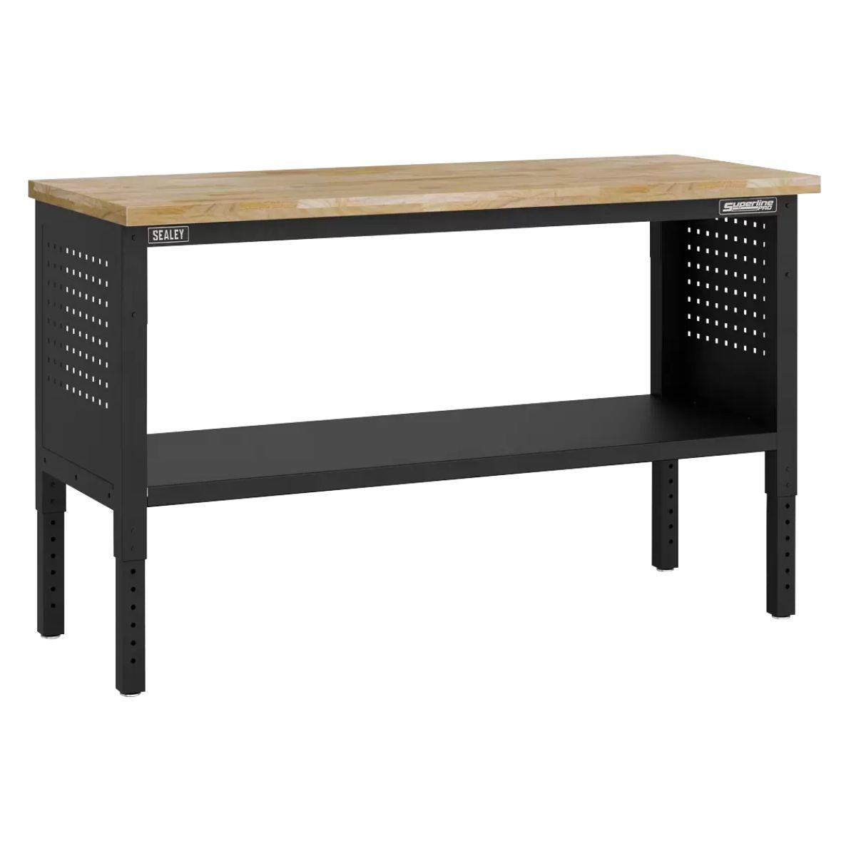 Sealey APMWB60COMBO2W Superline PRO Modular Workbench with 3 Drawers & Cupboard Wooden Worktop 1525mm