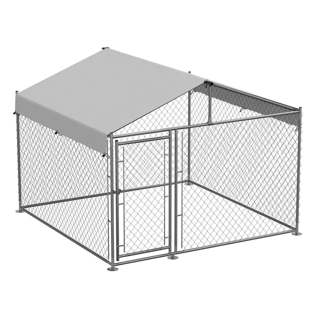 Sealey DG281 Dellonda 2 x 2 x 1.5m Dog Kennel, Galvanized Steel, Roof Cover & Chain Link Fencing