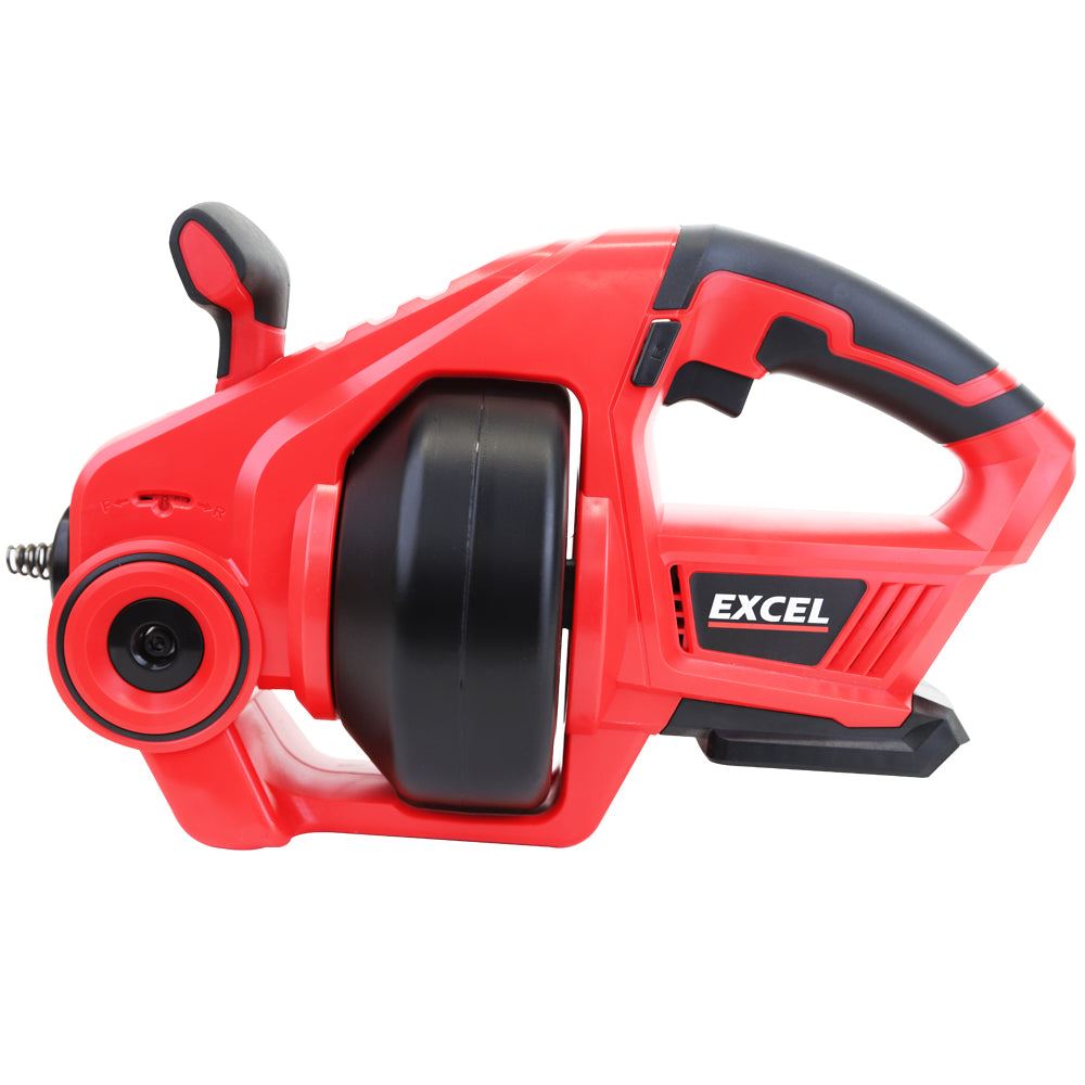 Excel 18V Cordless Drain Cleaner with Adaptor for Makita Battery