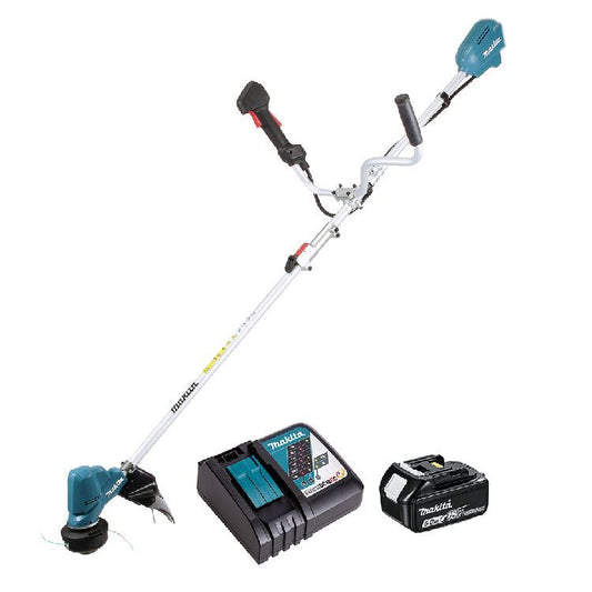 Makita DUR191URT8 18V LXT Brushless 30cm Line Trimmer With 1 x 5.0Ah Battery & Charger