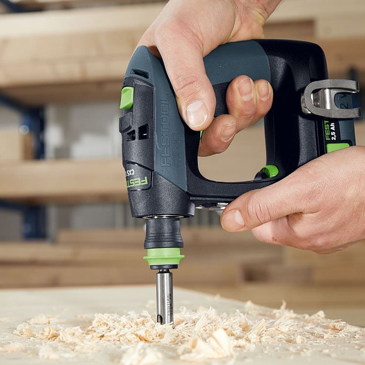 Festool CXS 12 2,5-Set GB 12V Brushless Drill Driver With 2 x 2.5Ah Batteries, Charger & Case - 576867