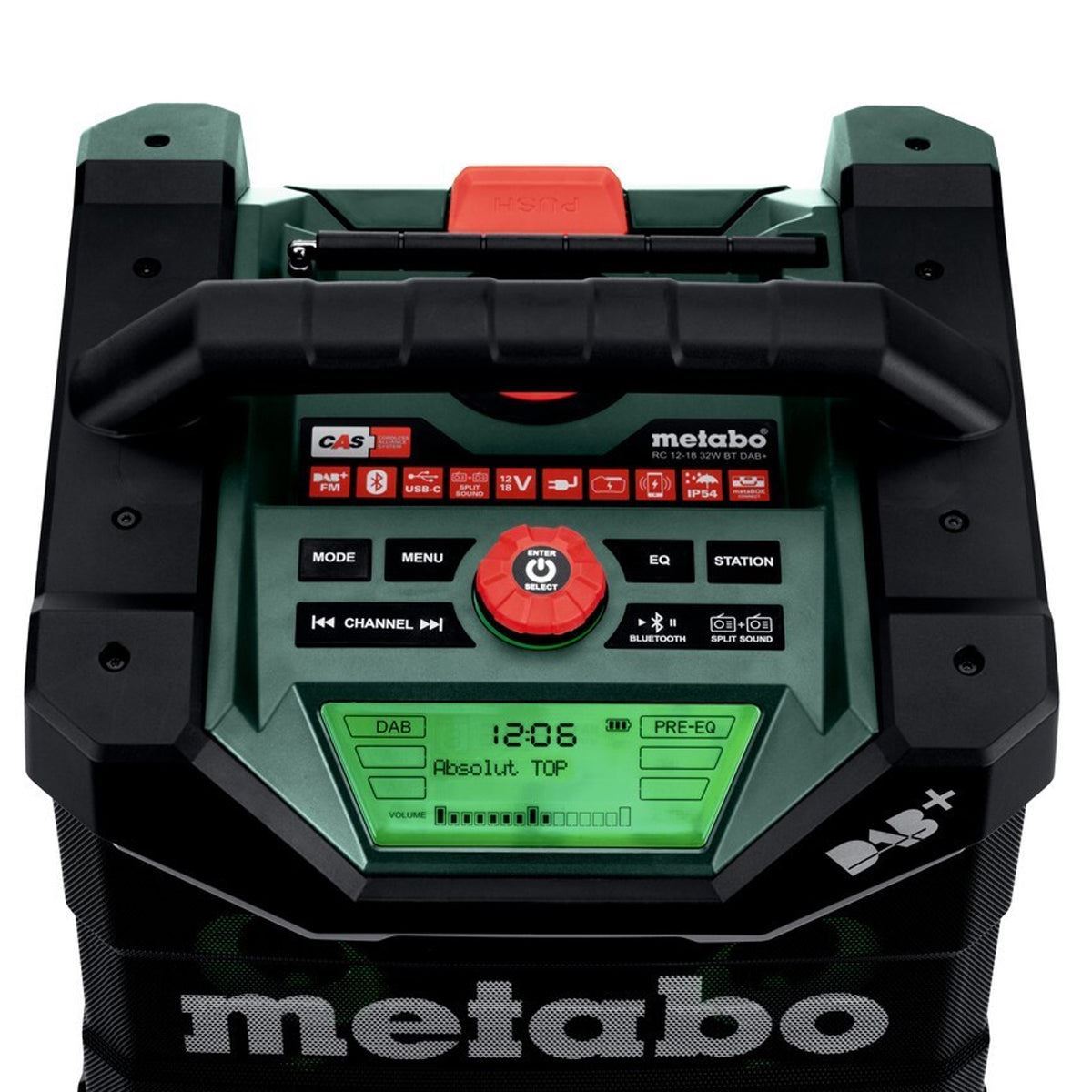 Metabo RC 12-18 32W BT DAB+ 12-18V Bluetooth Radio with 1 x 2.0Ah Battery & Charger