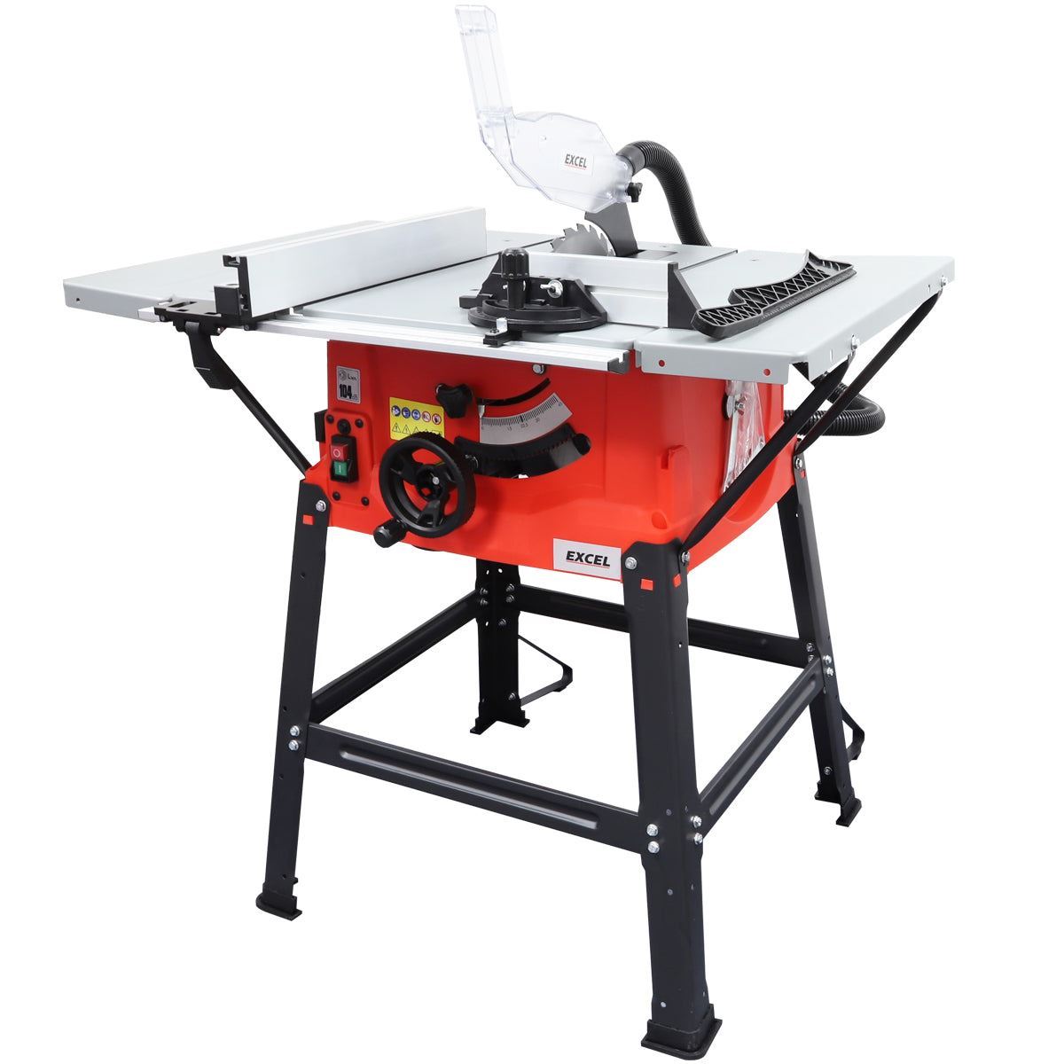 Excel 250mm Table Saw 240V/1800W with Legstand Side Extensions & Blade Item Condition Used