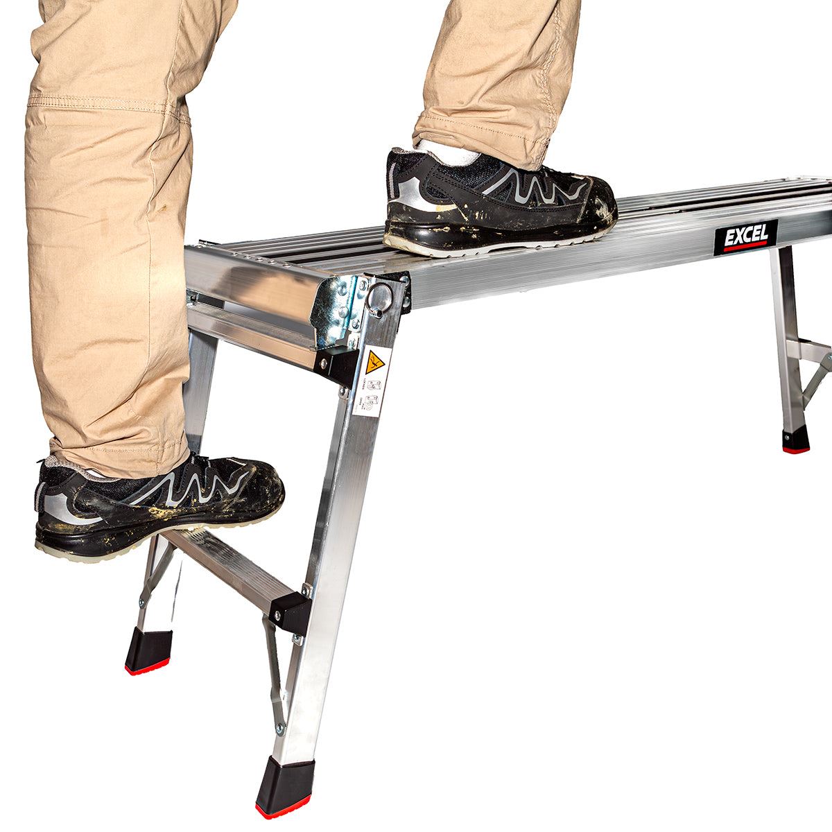 Excel Heavy Duty Aluminium Platform Work Bench Folding Hop Up 1190 x 306 mm Pack of 2